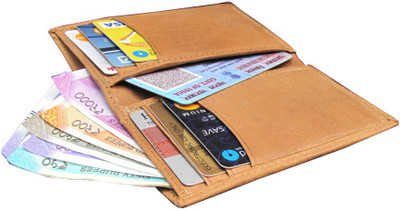 

ABYS Men Casual Tan Genuine Leather Document Holder(6 Card Slots)