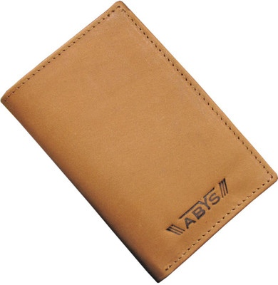 

ABYS 100% Pure Leather 6 Card Holder(Set of 1, Tan)