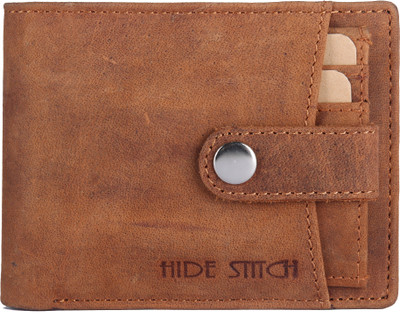 

Hidestitch Men Tan Genuine Leather Wallet(5 Card Slots), Tan-05