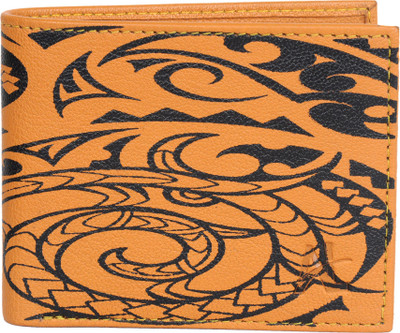 

AL Men Tan Genuine Leather Wallet(8 Card Slots)