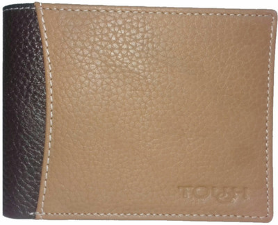 

TOUGH Men Tan Genuine Leather Wallet(7 Card Slots)