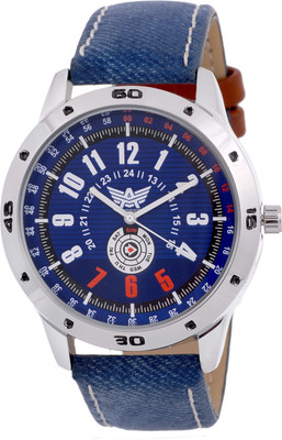

Abrexo Abx1191-Gents Blue Denim Chronograph Pattern Watch - For Men