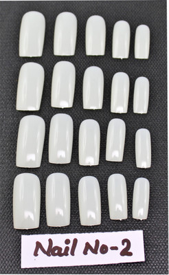 

Ear Lobe & Accessories 20 pcs Round Nails with Glue(Nail No:2) White(Pack of 20)
