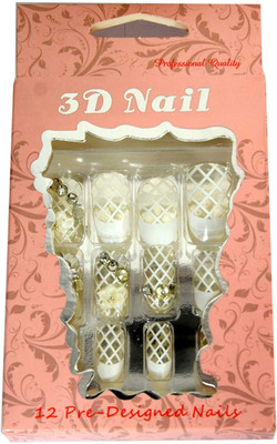 

3D Artificial Nails With Gum Inject Multicolor(Pack of 10)