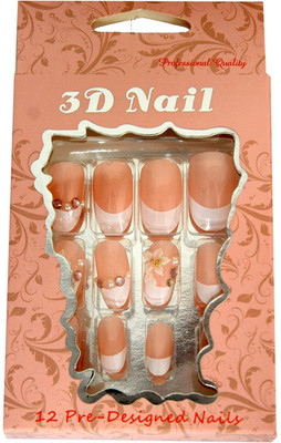 

3D Artificial Nails With Gum Inject Multicolor(Pack of 10)