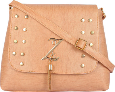 

Bpbag1 Beige Pu Self Design Sling Bag For Women Sling Bag(Beige, 10 inch)