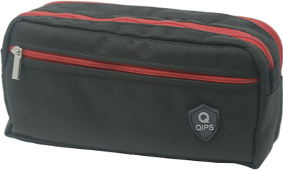 

QIPS HIGH QUALITY Polyester PENCIL BAG - HMHTPB 1002-QIP [BLACK RED] (Nursery/Play School) Waterproof Multipurpose Bag(Black, 4 inch)