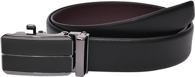 

B&W Men Formal Black Genuine Leather Reversible Belt