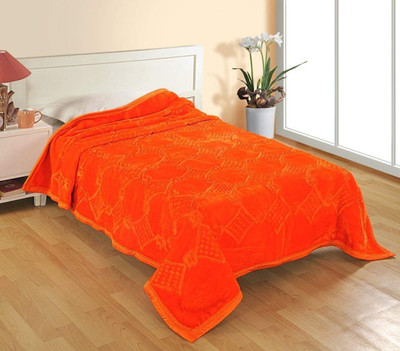 V.R.ENTERPRISES Solid Double Mink Blanket for  Heavy Winter(Polyester, Polyester)