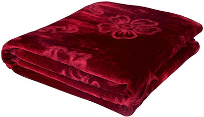 V.R.ENTERPRISES Solid Double Mink Blanket for  Heavy Winter(Silk, Printed)
