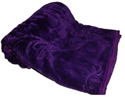 V.R.ENTERPRISES Solid Double Mink Blanket for  Heavy Winter(Polyester, Printed)