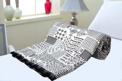 

Polka Floral  Dohar(Cotton, Black, White