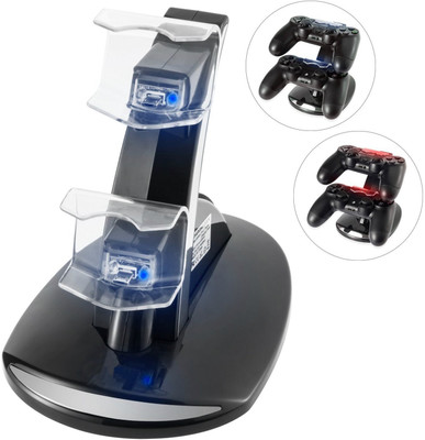 

GADGETS WRAP Black Dual USB Charging Stand Charging Station(Playstation 4)