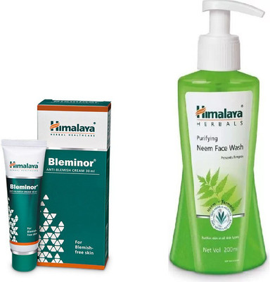 

Himalaya PURIFING NEEM FACE WASH, BLEMINOR ANTI CREAM BLEMISH(Set of 2)