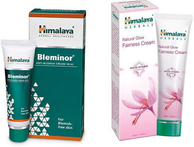 

Himalaya NATURAL GLOW FAIRNESS CREAM, BLEMINOR ANTI CREAM BLEMISH(Set of 2)