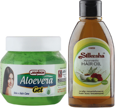 

Jainson Alovera Gel + Ayurvedic Hair Oil(Set of 2)