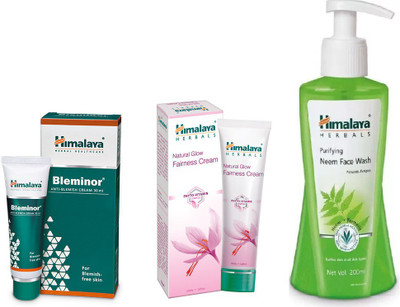 

Himalaya BLEMINOR ANTI CREAM BLEMISH, NATURAL GLOWFAIRNESS CREAM, PURIFING NEEM FACE WASH(Set of 3)