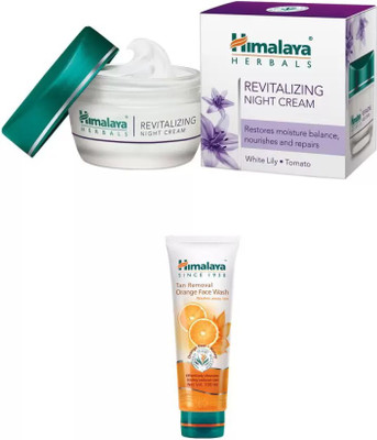 

Himalaya REVITALIZING NIGHT CREAM , TAN REMOVAL ORANGE FACE WASH(Set of 2)