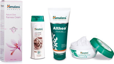 

Himalaya FAIRNESS GLOW CREAM, ALTHEA CREAM , COCA BUTTER BODY LOTION, NOURSHING CREAM(Set of 4)