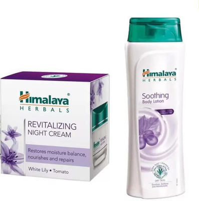 

Himalaya REVITALIZING NIGHT CREAM , SOOTHING BODY LOTION(Set of 2)