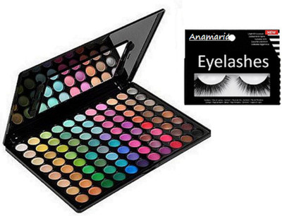 

anamaria Eyelashes & Mac 88 Shades Eye shadow Palette(Set of 2)