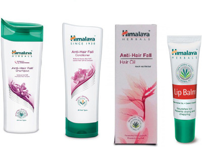 

Himalaya ANTI HAIR FALL SHAMPOO, ANTI HAIR FALL CONDTIONER, ANTI HAI FALL OIL, LIP BLAM(Set of 4)