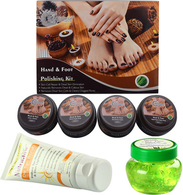 

NutriGlow Hand & Foot Polishing Kit with alovera gel and De tan scrub(Set of 3)
