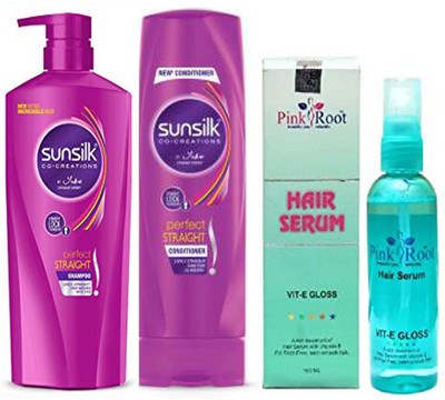 

Pink Root SUNSILK PERFECT STRAIGHT SHAMPOO 675ML WITH CONDITIONER & SERUM(Set of 3)