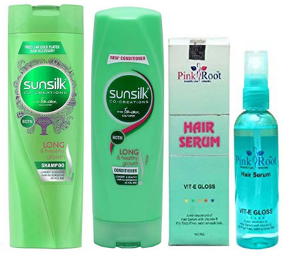 

Pink Root SUNSILK LONG & HEALTHY SHAMPOO 190ML WITH CONDITIONER & SERUM(Set of 3)