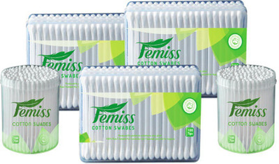 

femiss cotton swabs (5 set of) combo of box and Jar of 100 sticks(5 Units)