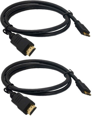 

Maxtree 1.5 Meter High Speed HDMI Cable Male To Male Pack Of 2 HDMI Cable(Compatible with Led tv, Laptop, Computer, Gaming Console, Black)