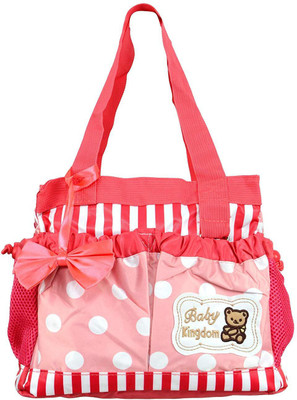 

Baby Grow Diaper Bag (Mother Bag) with Free Changing Sheet (Pink White_Dots3170B) Diaper Bag(Pink)