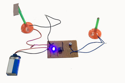 

project hub Project Hub™ -LDR Sensor Based Automatic Street Light Control Diy Kit on Dotted/multipurpose PCB board Educational Electronic Hobby Kit