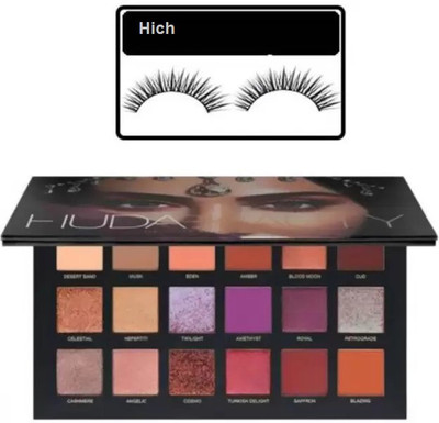 

hich Huda Beauty COMBO OF DESERT DUSK EYESHADOW PALLETE WITH 1 PAIR EYELASHES 6 g(Multicolor)