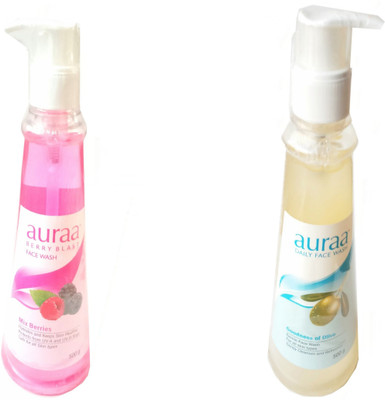 

Auraa Face Wash: Mix Berries & Goodness of Olive.(Two Flavour) Face Wash(1000 g)