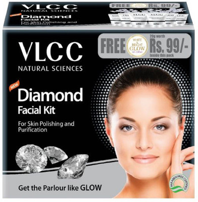 

VLCC Diamond Facial Kit + Free White & Bright Glow Gel Cream Of Rs. 99 50 g