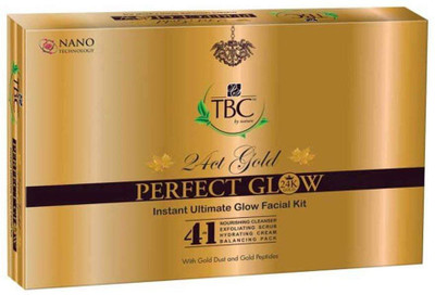 

TBC By Nature 24 Carat Gold Perfect Glow Instant Ultimate Gold Facial Kit, 55g 55 g(Set of 5)