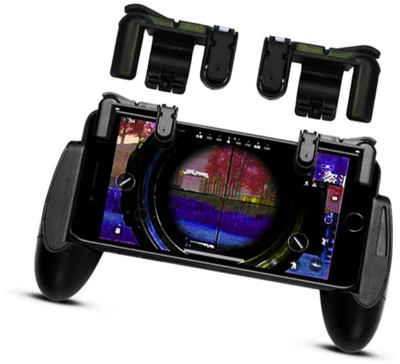 LIFEMUSIC Grip Extended Handle Game Controller Mobile Phone Joystick Touch Screen Rocker Gamepad for Smartphones PUBG Mobile Game Phone Gamepad Controller Gaming Accessory Kit(Black, For Android, iOS)