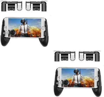 

ROQ Set of 2 3 in 1 Mobile game joystick Grip Extended Handle Game Controller Sucker Gamepad Holder for 4.7-6.4 Inch Smart Phone with PUBG Sensitive Shoot/aim Buttons L1 R1 Trigger Gaming Accessory Kit(Black, For PS)