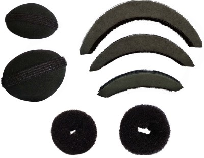 

CartKing Hair Style DONUT Perfect BUN- JUDA Maker Tool For Women - Hair Bumpits - Puff/Puffs Maker For Girls-Women (Combo of 7)- Black Bun, Hair Accessory Set(Black)