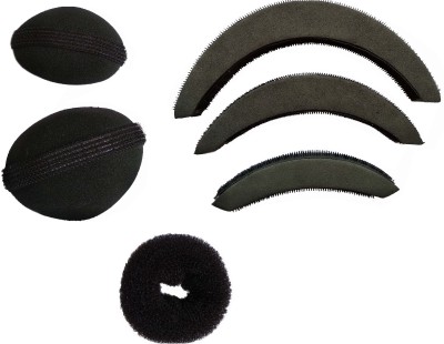 

CartKing Hair Style DONUT Perfect BUN- JUDA Maker Tool For Women - Hair Bumpits - Puff/Puffs Maker For Girls-Women (Combo of 6)- Black Bun, Hair Accessory Set(Black)