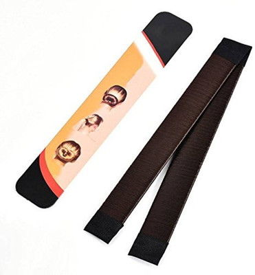 

DALUCI Hair Styling Donut Bun Maker French Twist Magic Tool Hair Band(Brown)