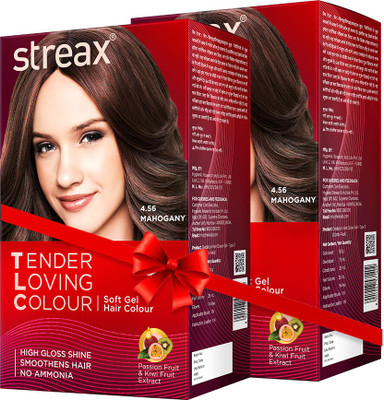 

Streax Tender Loving Soft Gel Hair Colour Mahogany Hair Color(4.56)