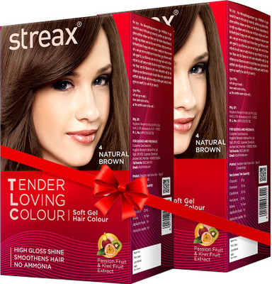 

Streax Tender Loving Soft Gel Hair Colour Natural Brown Hair Color(4)
