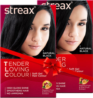

Streax Tender Loving Soft Gel Hair Colour Natural Black Hair Color(1)