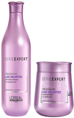 

L'Oreal seriee xpert prokeratin liss unlimited smoothning shampoo(250 ml)
