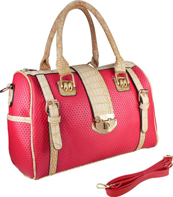 

minaar Hand-held Bag(Red, Beige), Beige;red