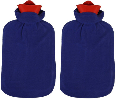 

AlexVyan 2 Pcs 2000 ML Hot Water Bottle with Cover for Pain Relief leak-proof and high quality product Water Bottle 2000 Hot Water Bag(Blue, Red)