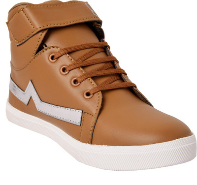 CLS Boys & Girls Velcro Sneakers(Brown, Brown;silver