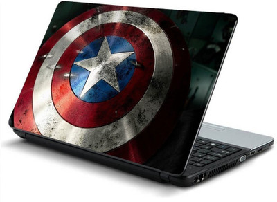 

GADGETS WRAP Captain America Shield 15x10 inch Vinyl Laptop Decal 15.6